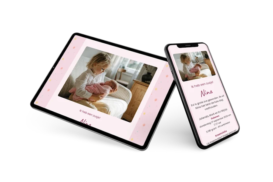 Digitaal of papieren geboortekaartje: wat kost het jullie echt?